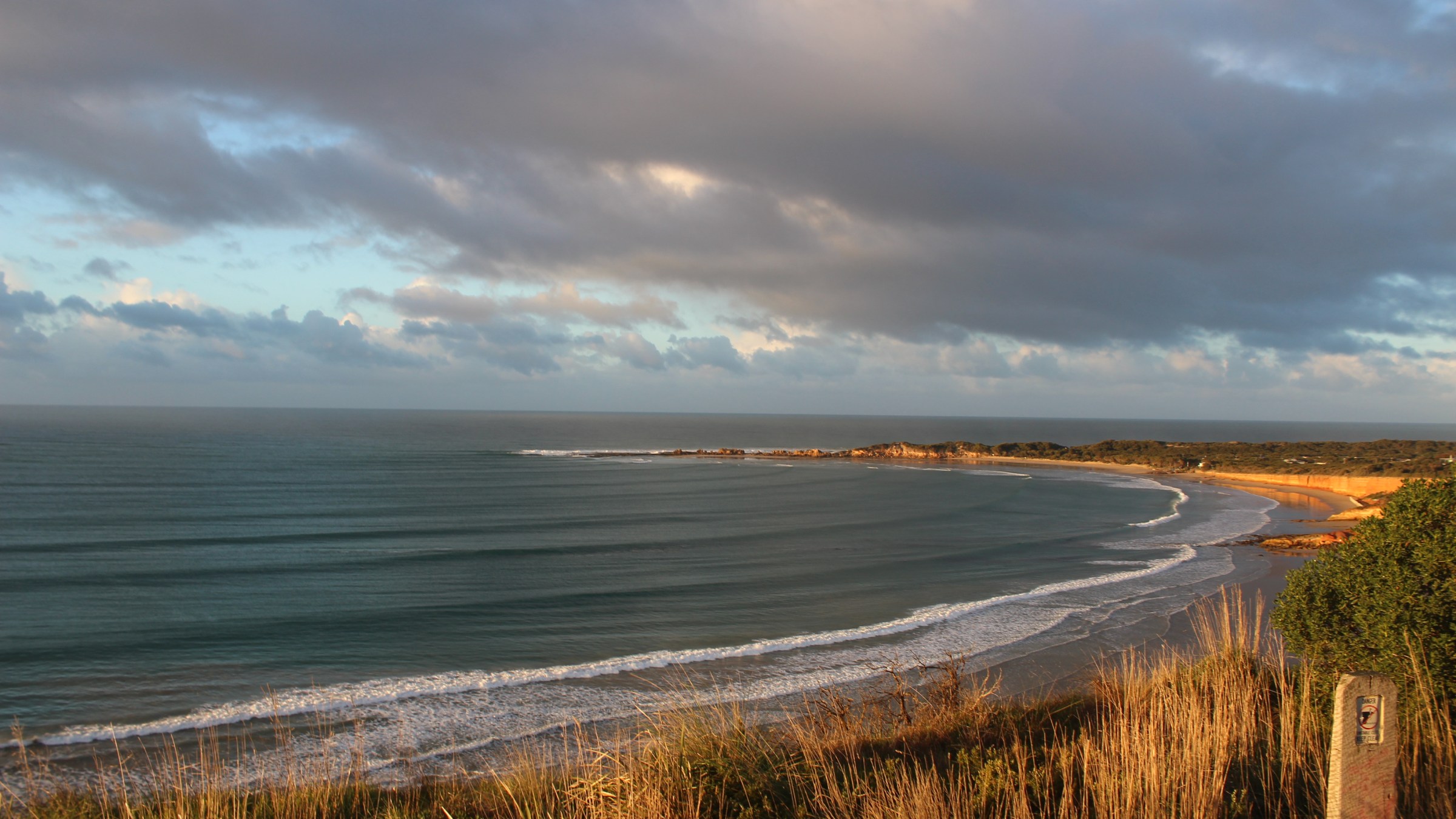 The winter light at Airley Beach is a stunning start to the day