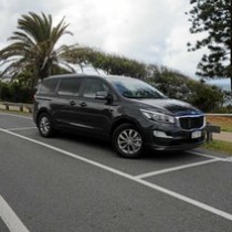 a car parked on the side of a road