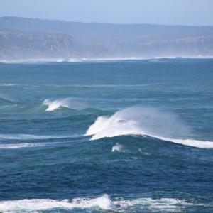Waves crashing in Australia